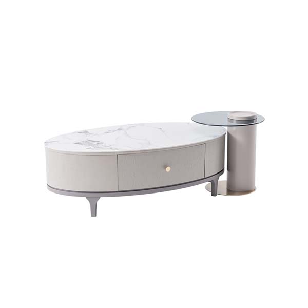 Amercian Luxury Marble Oval Coffee Table 84C602