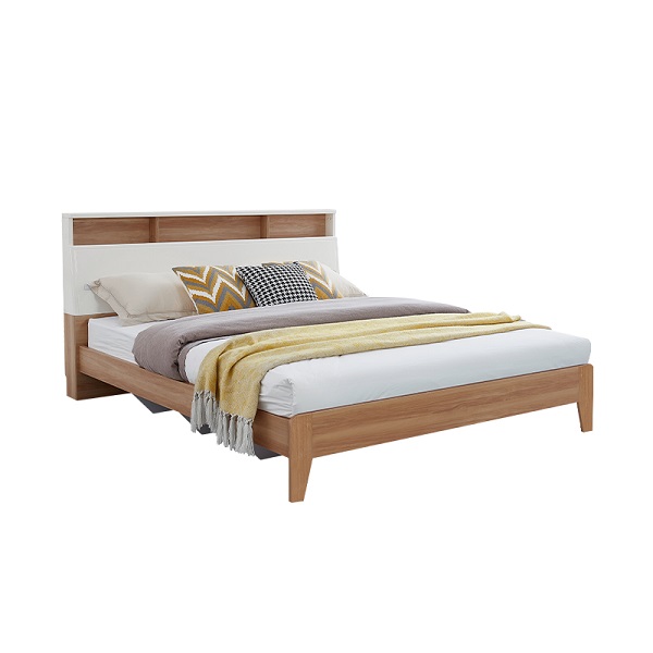 Discount E1 MDF Slatted Platform Bed With Storage 63A109