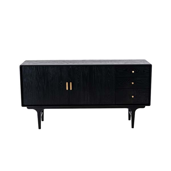 Black Low Wood Sideboard Cabinet QT03646