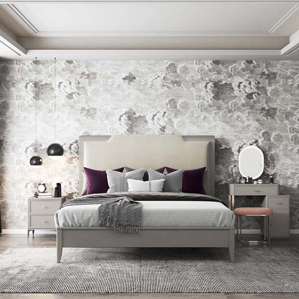 bedroom furniture supplier malaysia-bed furniture oem factories-modern bedroom set upholstered bed | M&Z 84A104