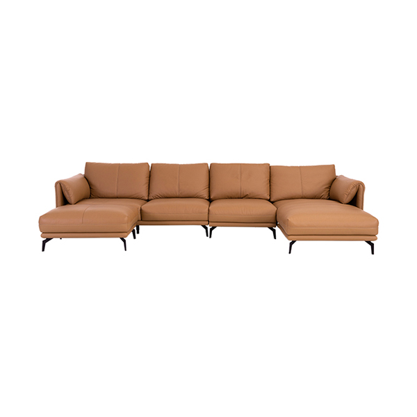 commercial furniture solutions-l type sofa 7 seater sofa upholstered furniture living room furniture modern style bovine leather | M&Z 78C501