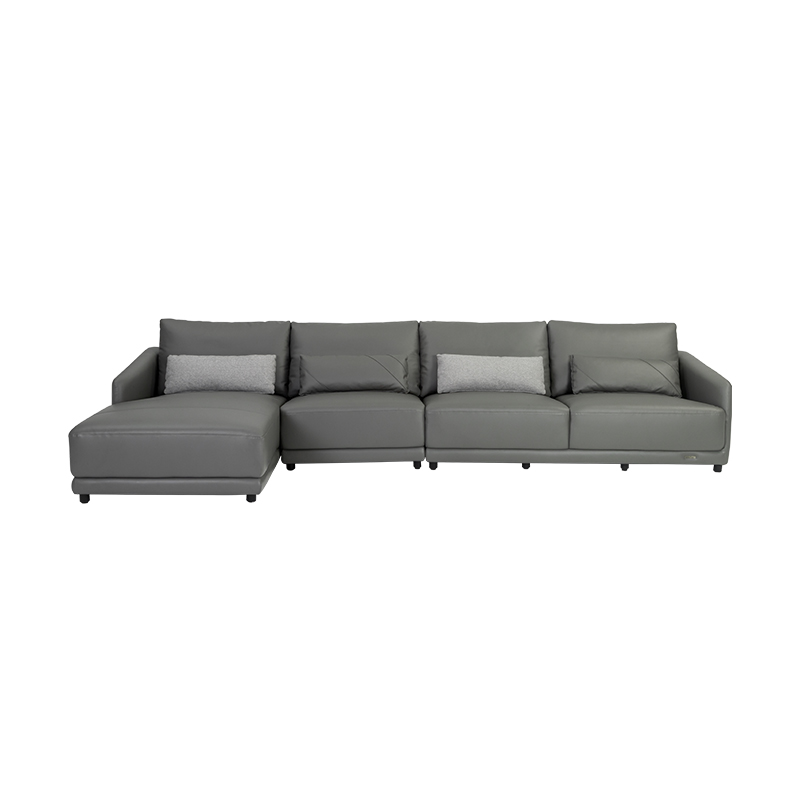 77C501 Five-Seater Corner Leather Sofa