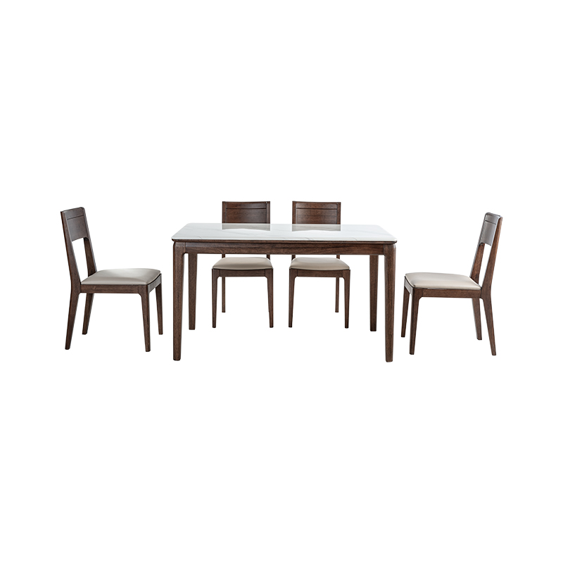 global furniture manufacturers-mdf furniture supplier-dining table set 6 seater modern black bench | M&Z 77F101 Featured Image