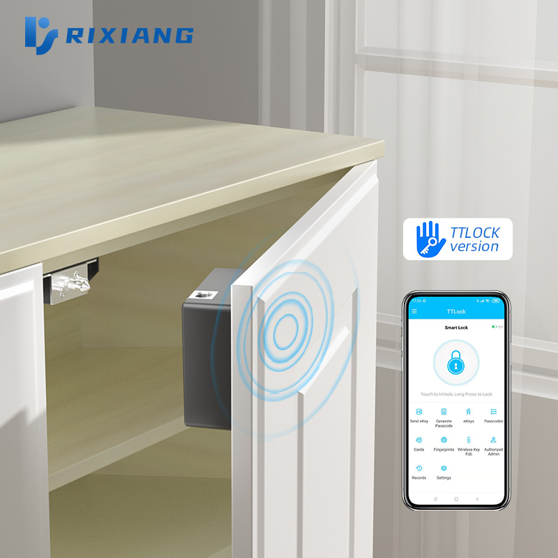invisible TTlock cabinet locks magnetic eco baby child rfid smart furniture bluetooth proof gun Electric hidden drawer lock Featured Image