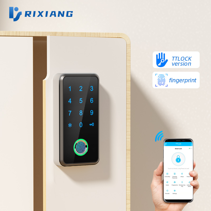 Electronic Keyless Smart Digital Password Locks Wooden Box Biometric fingerprint Cabinet Lock for Wardrobe best lock for gym locker Featured Image