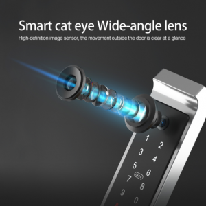 wifi video Cat Eye finger scanner keypad gate lock Bluetooth Keyless Electronic door lock