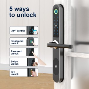 Biometric Electronic Intelligent lock 4 Ways Fingerprint Door Lock Waterproof Outdoor Gate Bluetooth Lock
