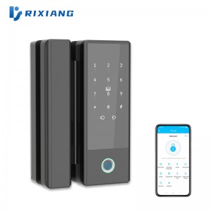 Smart Electronic keyless password+fingerprint+card glass door lock