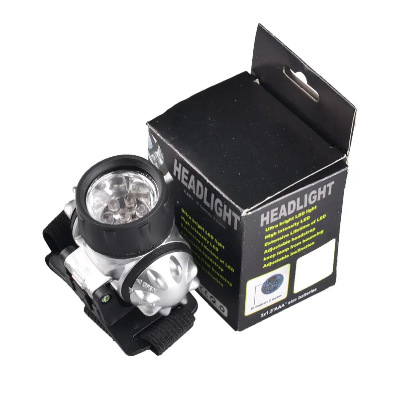 head tourch light Powerful Headlamp Promotion 7 LED Headlamp lm 3 Modes ABS Camping headlight Headlamp
