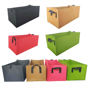 High Quality Eco-friendly Hydroponic Breathable Felt Grow Bags Square Fabric Pot Planting Vegetables and Flower Garden Supplies