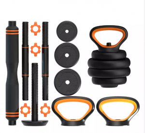 6-in-1 multifunctional fitness equipment adjustable barbell