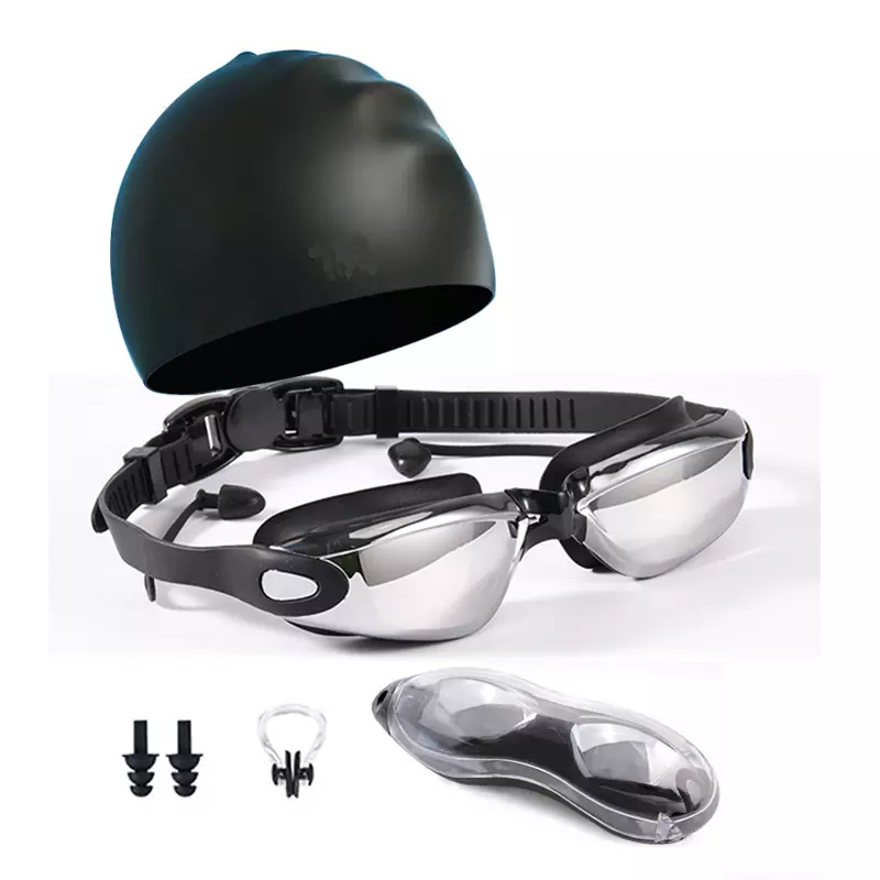 Professional wide farr waterproof swimming goggles, anti-fog silicone non-leaking swimming goggles