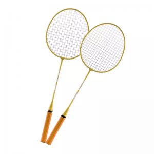 Professional set of 2 carbon fiber high quality sports badminton rackets