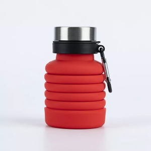 Outdoor sports travel leak-proof expandable silicone cup water bottle