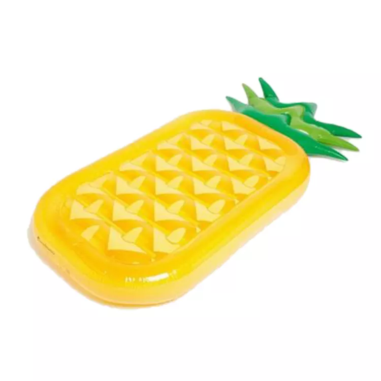 PVC inflatable pineapple water swimming air plastic mattress for adults and children