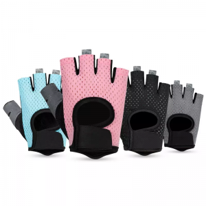 Men’s Women’s Half Finger Leather Training Workout Fitness Sports Safety gloves