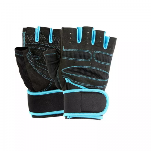 Half finger leather gym gloves