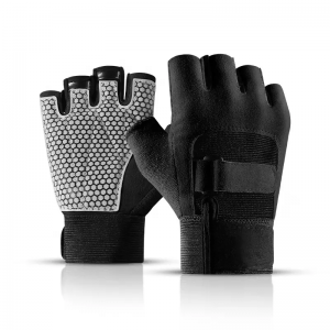 Carbon fiber handle sports fingerless cycling gloves non-slip breathable outdoor gloves