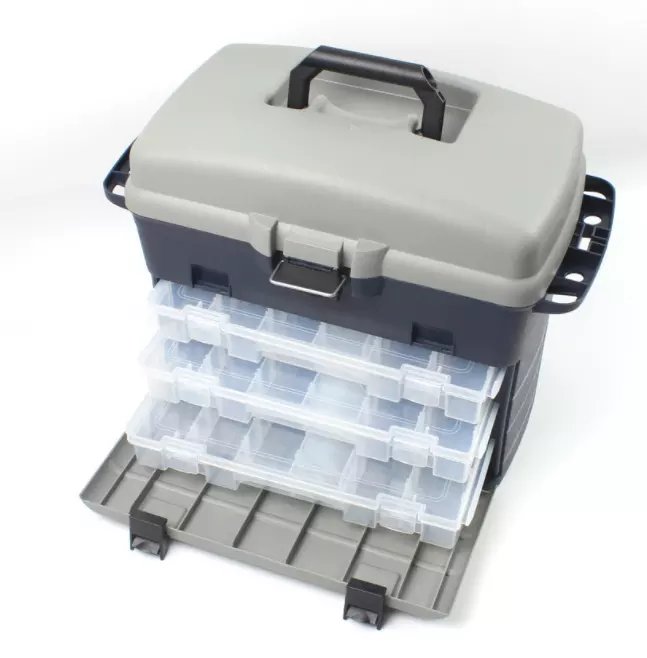 Large capacity premium 3 ply gear fittings bait tackle tool container