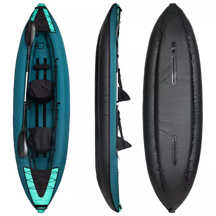 Water equipment pvc and polyester inflatable kayak for 2 people