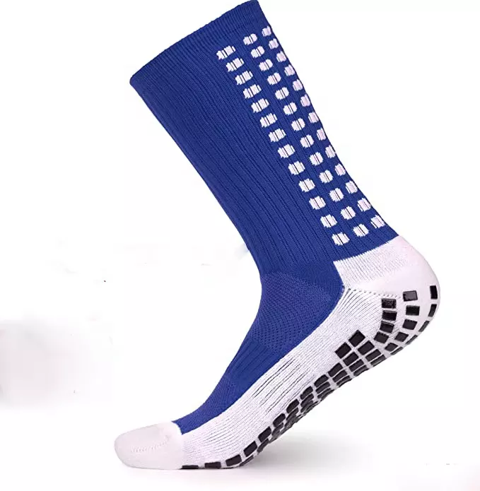 Low MOQ wholesale OEM crew anti slip custom logo men’s football football grip sport socks