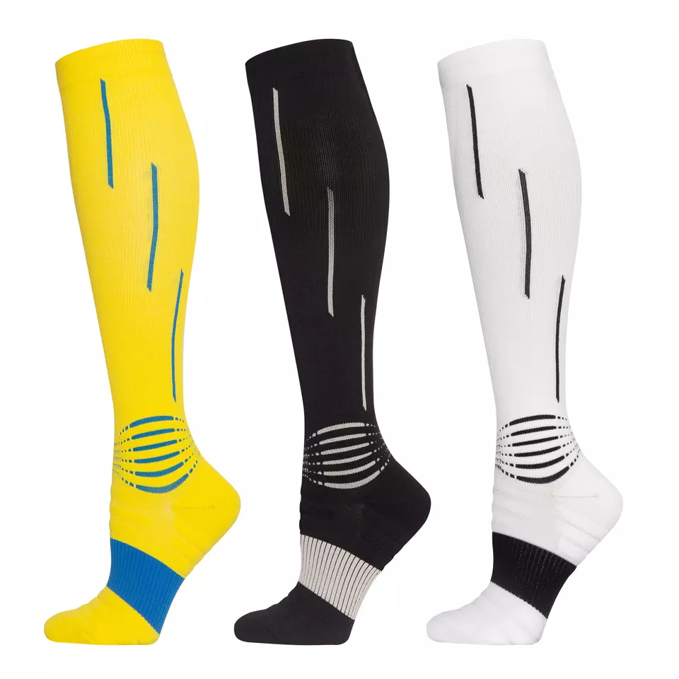 High quality ankle protection and terry inner compression socks