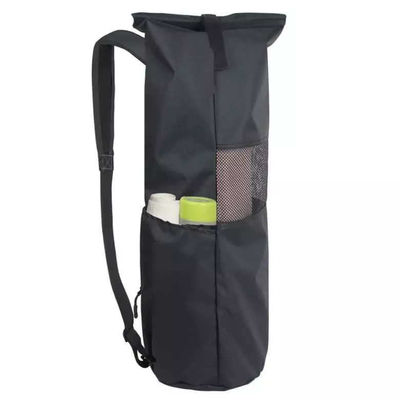 Hand travel canvas yoga mat bag ring yoga bag with side pocket
