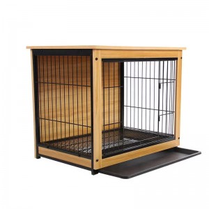 Portable luxury wooden dog cage pet dog kennel wooden animal cage with door
