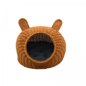 Four seasons universal PE rattan cat house pet bed removable and washable