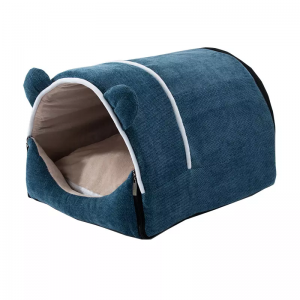 Indoor warm foldable removable washable plush bed pet house