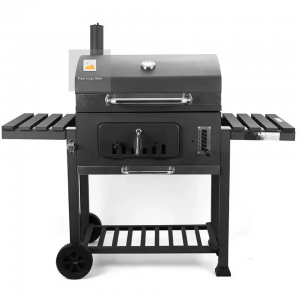 GS portable trolley charcoal cast iron grill is supplied