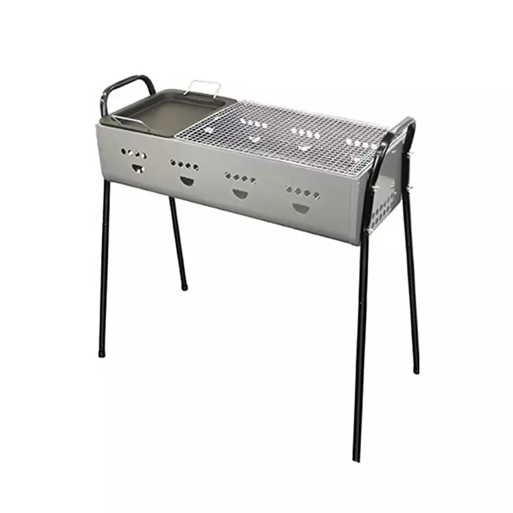 Grill offset smoker with side table 113x102x62cm