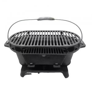 Supply cast iron portable charcoal grill