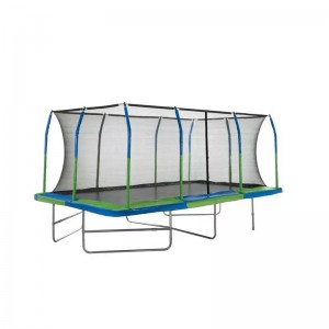 Outdoor trampoline for children and adults with safety nets and spring liners