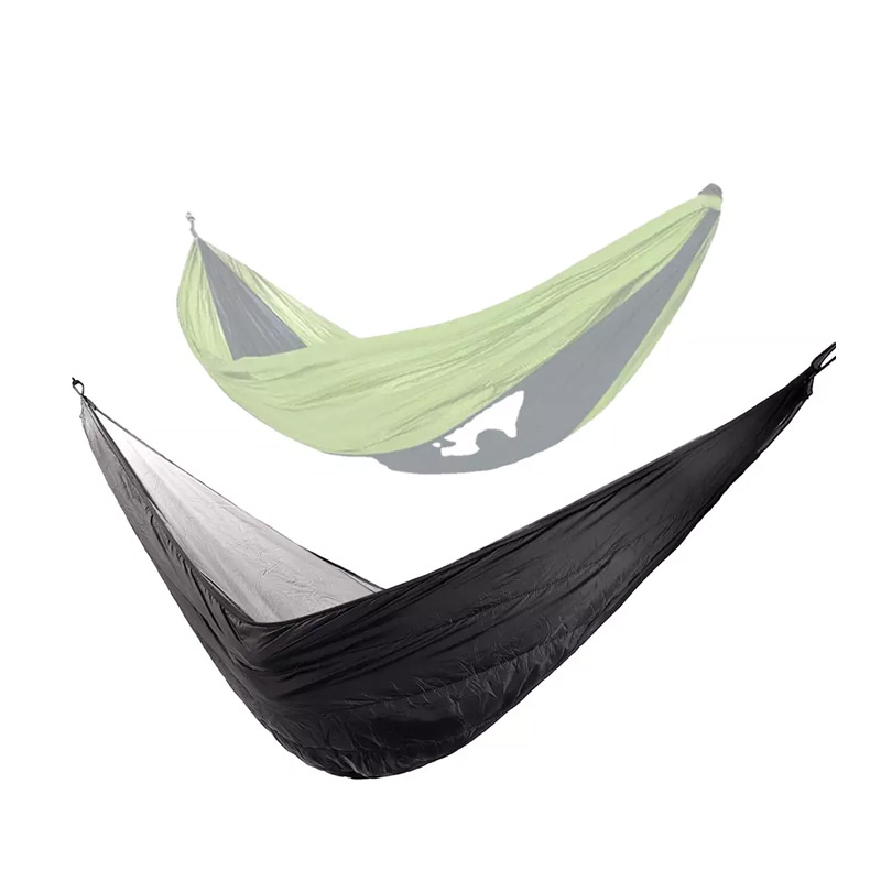 Ultra light portable camping hammock with mosquito net, large travel parachute hammock