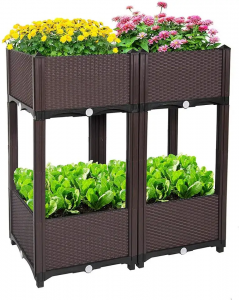 Multiple Combinations Vertical Garden Raised Bed Elevated Planters to Grow VegetablesPlanting Box Container for Patio