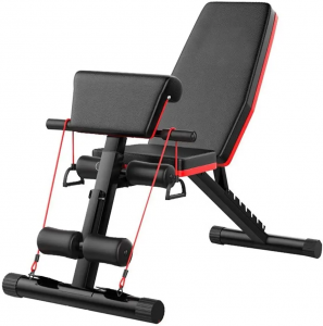 Adjustable dumbbell weight stool with foldable stool