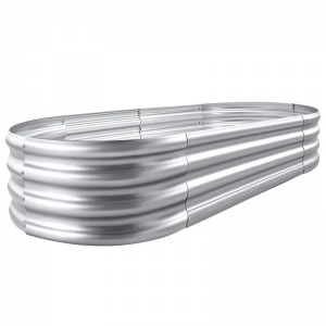 Galvanized Raised Bed Kit Galvanized Planter Raised Boxes Outdoor Oval Large Metal Raised Garden Beds Vegetables