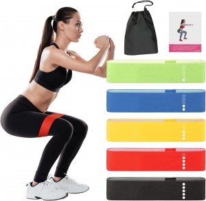 5  Strength Size Portable Skin Friendly Strength Training Resistance Band Set