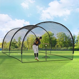 Hitting Cage Net Baseball Batting Cage, Training Equipment Batting Cage Net, Golf Baseball and Softball Cage Net with Frame and Net, Backyard Hitting and Pitching Practice