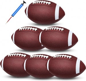 6 Composite Leather Footballs for Youth American Footballs