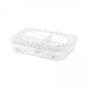 Transparent refrigerator with lid quarter-compartment storage box, kitchen freezer sealed, stove boiled tea food crisper box