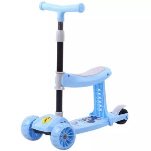 Children’s scooter flash PU wheel scooter folding scooter