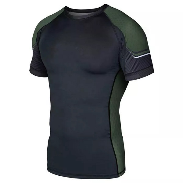 Top Quality Mens Rash Guard Short Sleeve Swim Shirt Custom made with UV Protection for Swimming