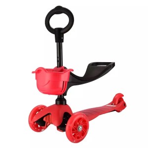 Amazon best seller three in one children’s tricycle skateboard scooter height adjustable 3 flashing wheels kick scooters for kid