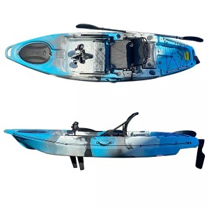 2022 professional single seat angler sea fishing kayak, HDPE kayak fishing pedal drive