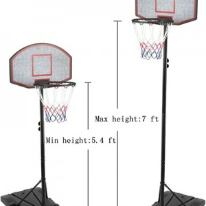 Lowest Price for Basketball Equipment Hydraulic Folding Basketball Stand Base with Tempered Glass Backboard for Adult