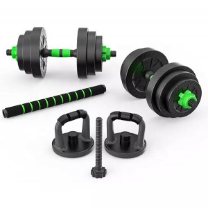 Custom Logo Rubber Coated Cement of Weight lifting dumbbell Gym Home Use adjustable Detachable Pair Barbell dumbbells sets 40kg