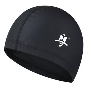 Lycra material PU coated swimming cap