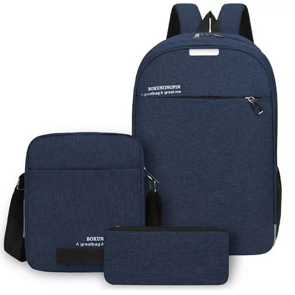 Multifunction Durable Backpack For Travelling Bagpack Mens Business Back Packs set 3pcs Laptop Daypack Bag With USB Charging Por
